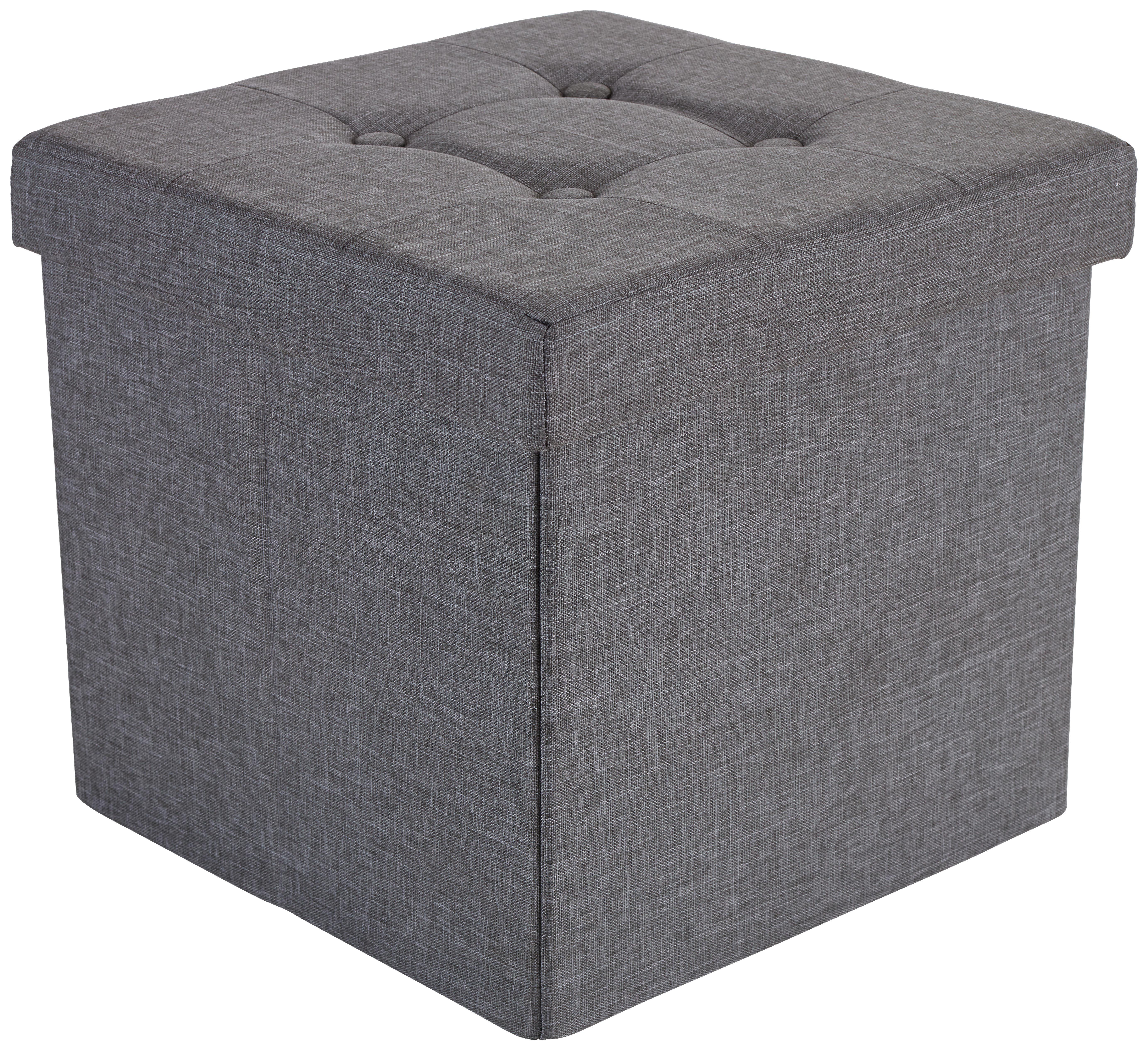 Hocker Franz - Grau, MODERN, Holzwerkstoff/Textil (38/38/38cm)