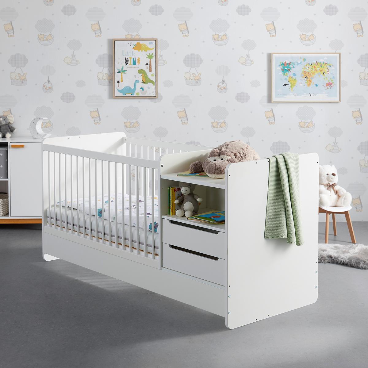 Dětská postýlka KIT NEW- M bílá, PL:cca. 70/140cm - bílá, Moderní, dřevo/kompozitní dřevo (204/75/95cm) - Mömax