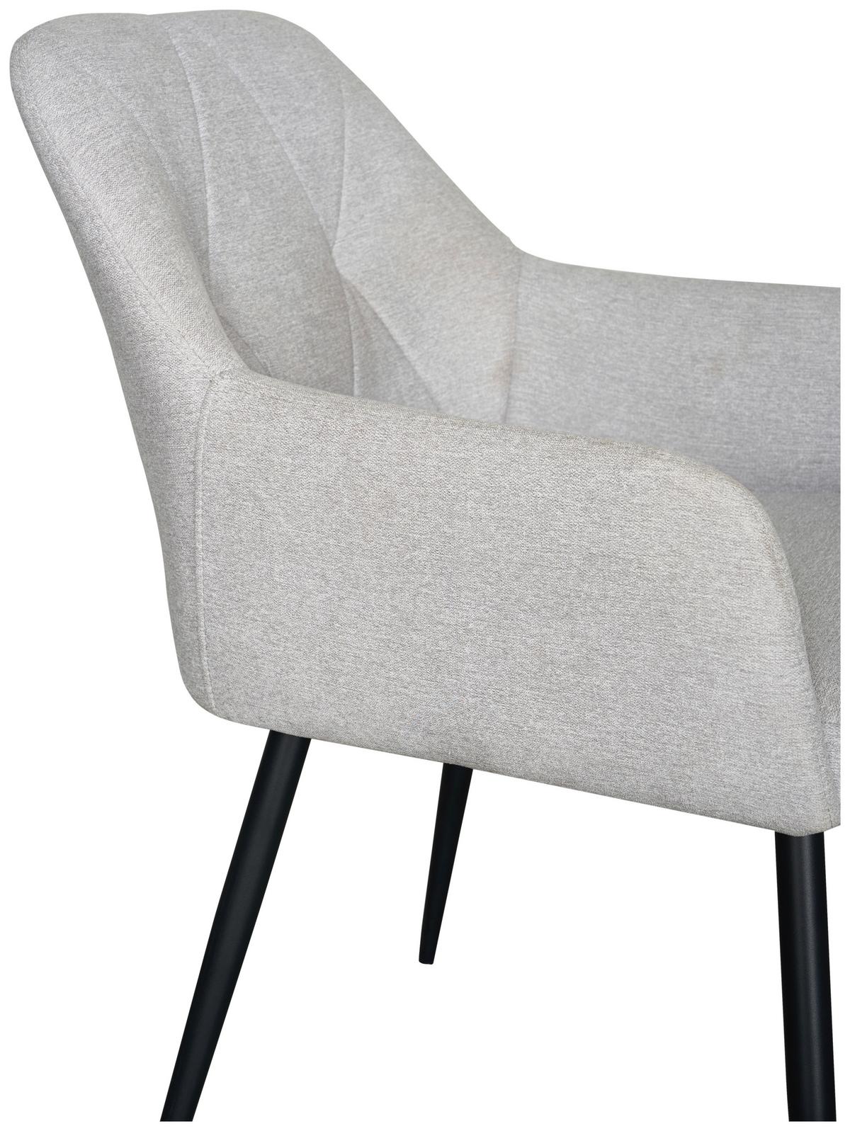 STOLIČKA S PODRÚČKAMI HARDY -GIGA- - čierna/sivá, Basics, kov/textil (56/85/61,5cm) - Mömax