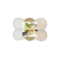 Teelichtset Heike - Beige/Silberfarben, Basics, Naturmaterialien/Textil - Luca Bessoni