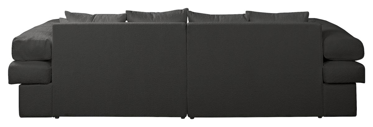 Bigsofa Naomi Dunkelgrau B: 284 cm - Dunkelgrau/Schwarz, Design, Textil (284/94/148cm) - Livetastic