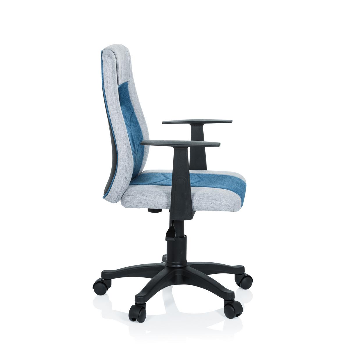 Jugenddrehstuhl Kiddy Extra Blau/Grau - Blau/Schwarz, Basics, Kunststoff (55/95-105/45cm) - MID.YOU