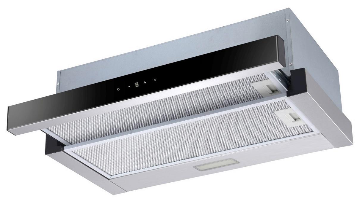 Dunstabzugshaube Fs2-60bbgty - Edelstahlfarben/Schwarz, Trend, Glas/Kunststoff (59,5/22,5/46,30cm) - PKM