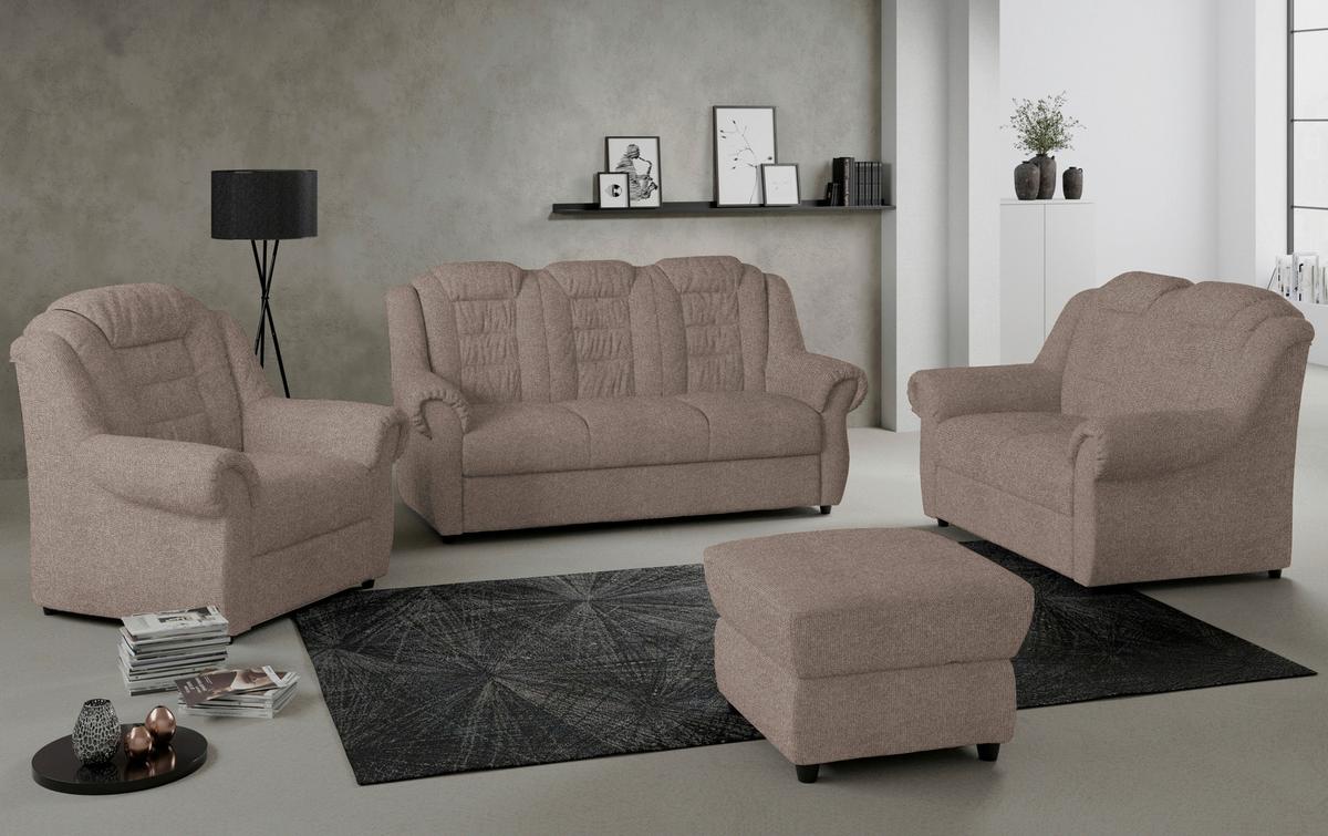 2-sitzer-sofa Boston Taupe Chenille - Taupe/Schwarz, KONVENTIONELL, Textil (145/102/101cm) - Livetastic