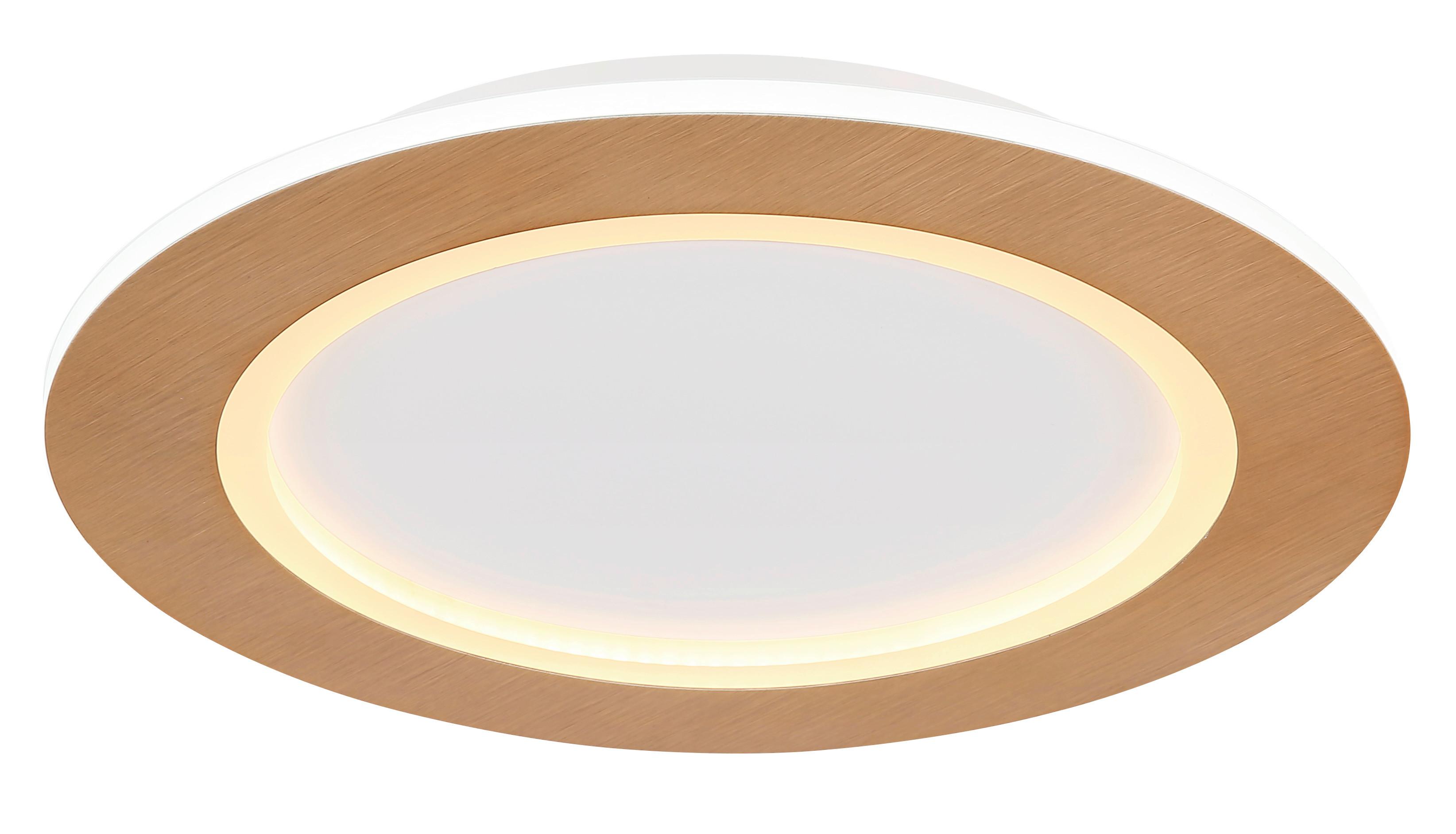 LED-Deckenleuchte 41767-30r - Opal/Weiß, Basics, Kunststoff/Metall (40/5cm) - Globo