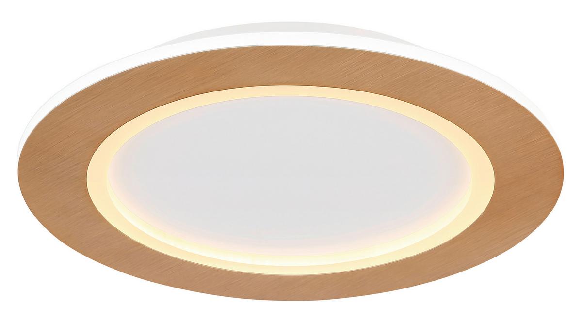 Led-deckenleuchte 41767-30r - Opal/Weiß, Basics, Kunststoff/Metall (40/5cm) - Globo