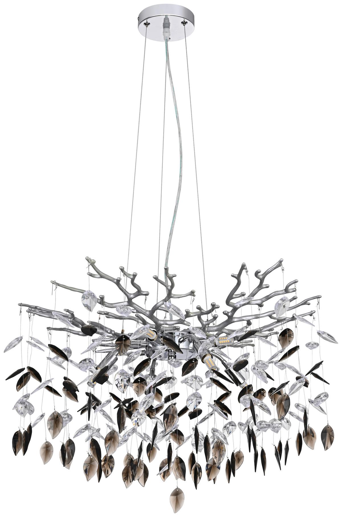 HÄNGELEUCHTE CHRISTOF - Klar/Chromfarben, Basics, Kunststoff/Metall (61/120cm) - James Wood