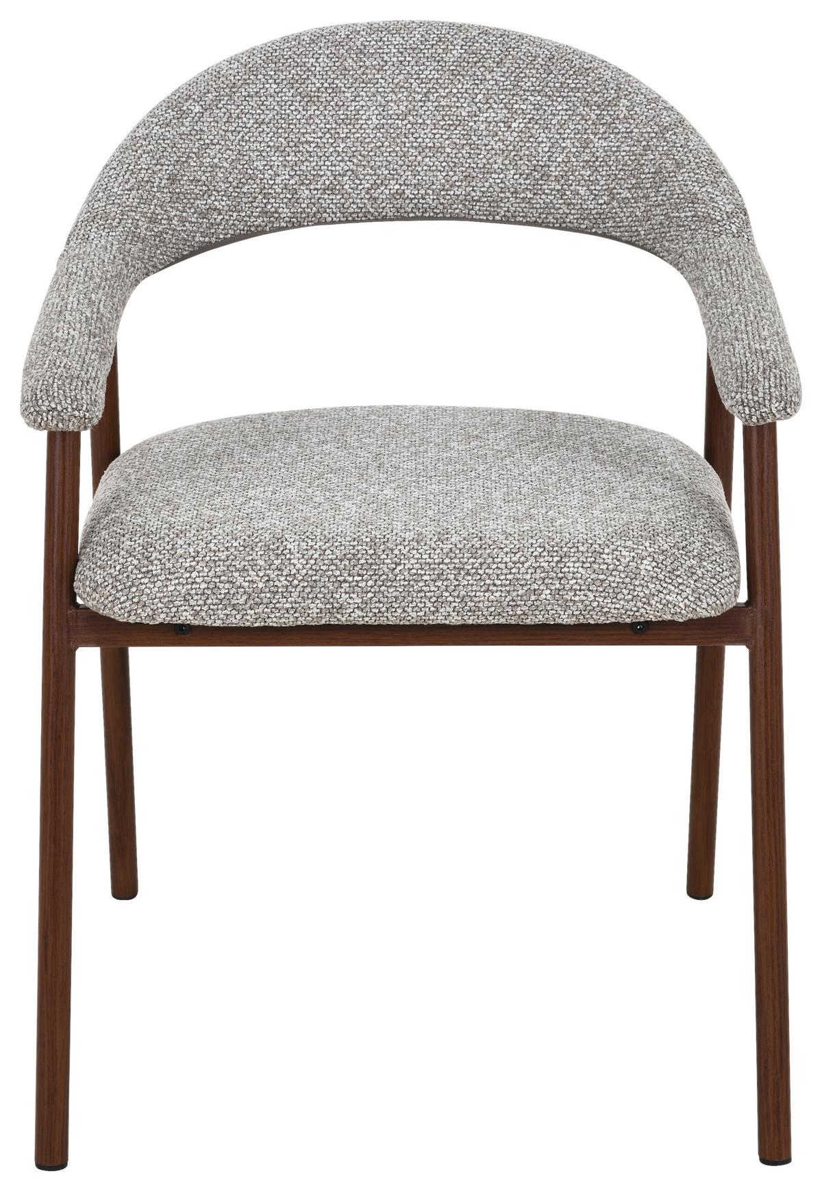 Armlehnstuhl Linea Taupe B: 59 cm - Taupe/Walnussfarben, Basics, Holz/Textil (59/75/62cm) - Livetastic