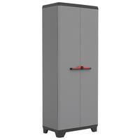 Mehrzweckschrank Stilo Tall Grau/rot/schwarz Bxh: 68x173cm - Rot/Schwarz, Design, Kunststoff (68/173/39cm) - Keter