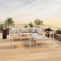 LOUNGEGARNITUR ALGARVE - Beige/Grau, MODERN, Holz/Textil (228/218cm) - Beldano