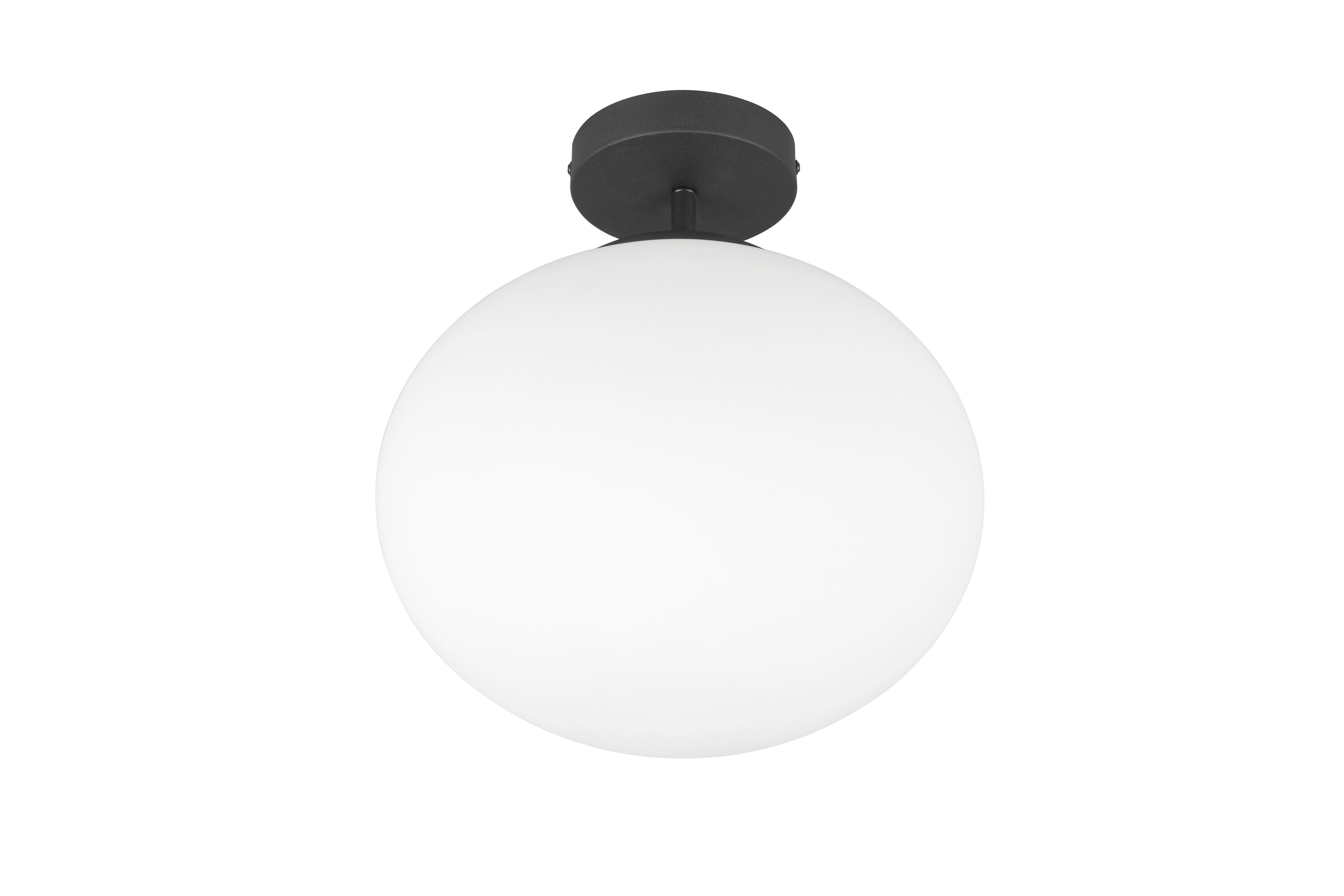 Deckenleuchte 663100132 Fomento - Schwarz/Weiß, Basics, Glas/Metall (30/33cm) - Trio Leuchten