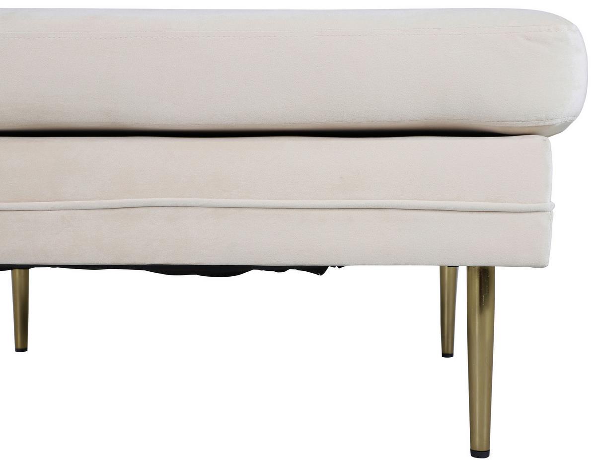Hocker Boom - Beige/Goldfarben, Design, Kunststoff/Textil (90/49/70cm) - Livetastic