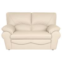 2-Sitzer-Sofa Oslo Beige B: 150 cm - Beige/Schwarz, Design, Leder (150/92/85cm) - Livetastic