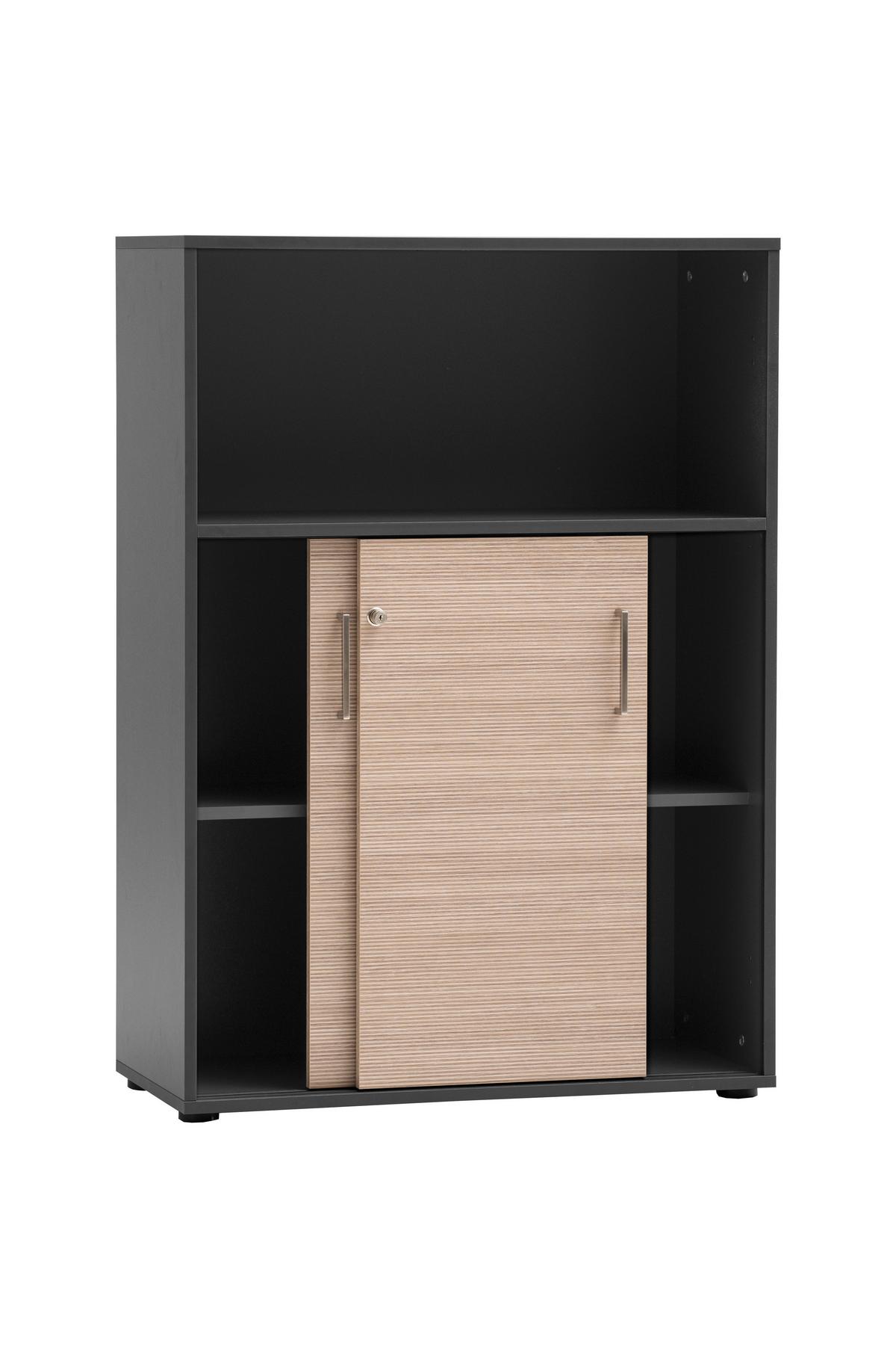AKTENSCHRANK Metz Anthrazit/Beige B: 80,1cm - Beige/Anthrazit, MODERN, Holzwerkstoff (80,1/113,4/38,2cm) - MID.YOU