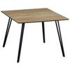 Esstisch Eduardo - Eichefarben/Schwarz, LIFESTYLE, Holzwerkstoff/Metall (100/75/100cm) - Livetastic