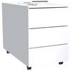 Rollcontainer Weiß Dalrosa 39x55x70 Cm - Weiß, MODERN, Holzwerkstoff (39/55/70cm) - MID.YOU