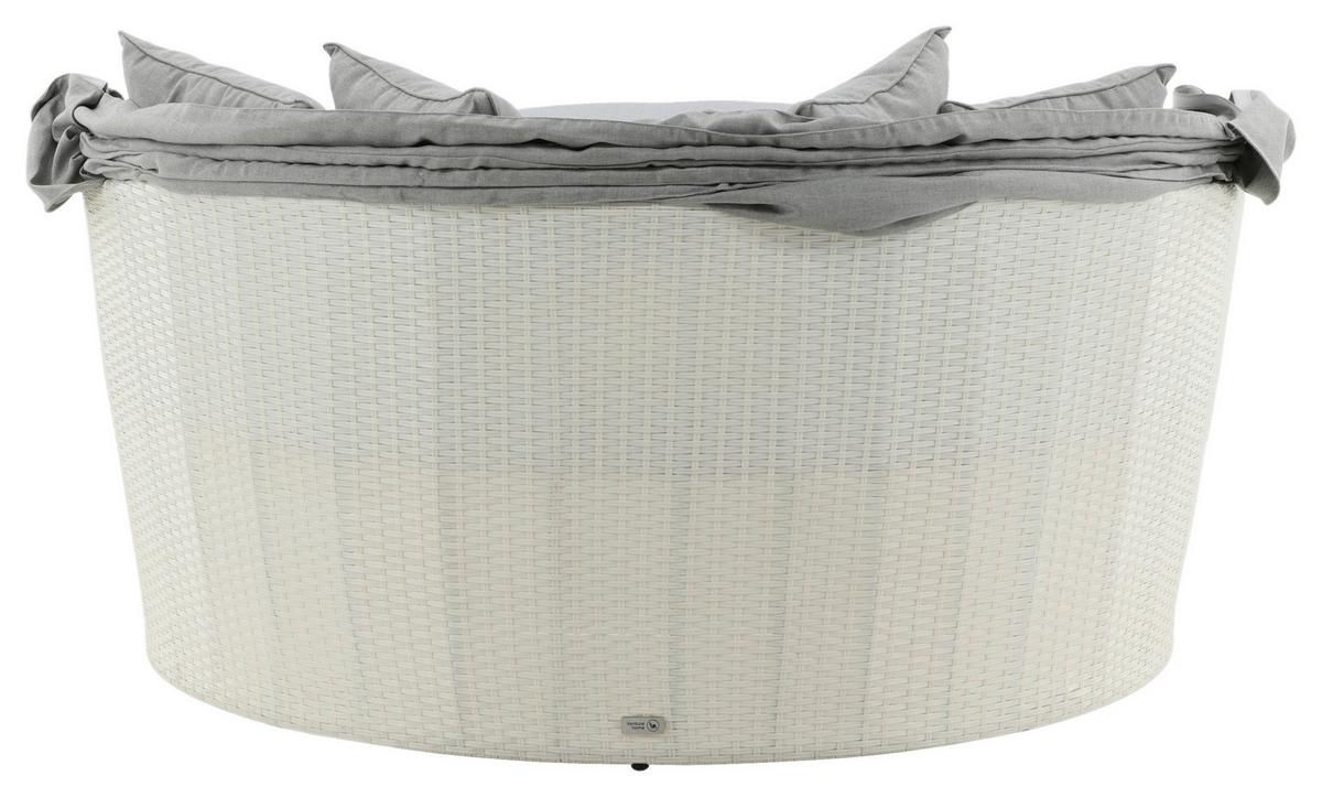 Sonneninsel Padova - Weiß, KONVENTIONELL, Kunststoff (153/72/76cm) - Gardenson