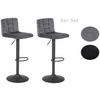 Barhocker-Set höhenverstellbar Amanda Grau - Dunkelgrau/Grau, MODERN, Textil/Metall (40/85/48cm) - MID.YOU