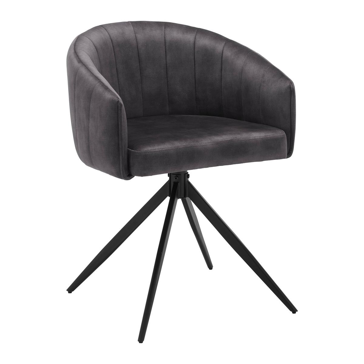 Židle DANIEL šedá - šedá/černá, Moderní, kov/dřevo (56/77/56cm) - Bessagi Home