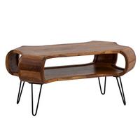 COUCHTISCH Sheeshamfarben L: 100 cm - Sheeshamfarben/Schwarz, Design, Holz/Metall (100/60/47cm) - Livetastic