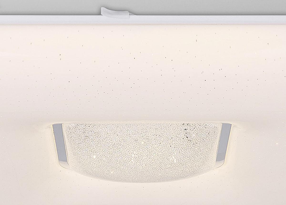 Led Deckenleuchte 50x50 Cm Mit Smart-Steuerung - Opal, Basics, Kunststoff/Metall (50/50/8cm) - Globo