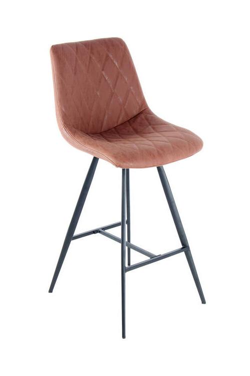 Sada barových židlí tmavě hnědá - tmavě hnědá/černá, Design, kov/dřevo (47,5/107/57,5cm)