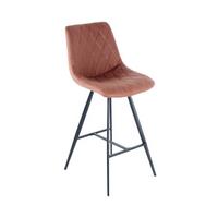 Sada barových židlí tmavě hnědá - tmavě hnědá/černá, Design, kov/dřevo (47,5/107/57,5cm)