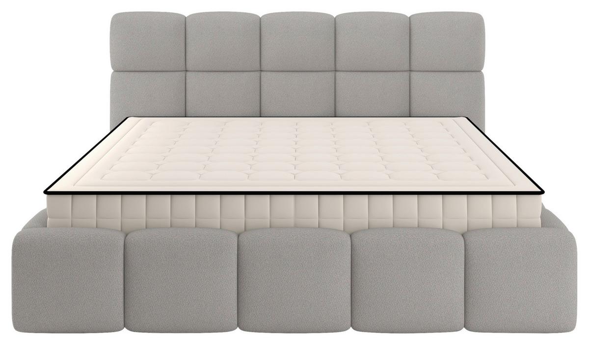 Polsterbett Cloudy mit Matratze Champagner, Lf: 160x200 cm - Champagner, Trend, Holz/Holzwerkstoff (160/200cm) - Luca Bessoni