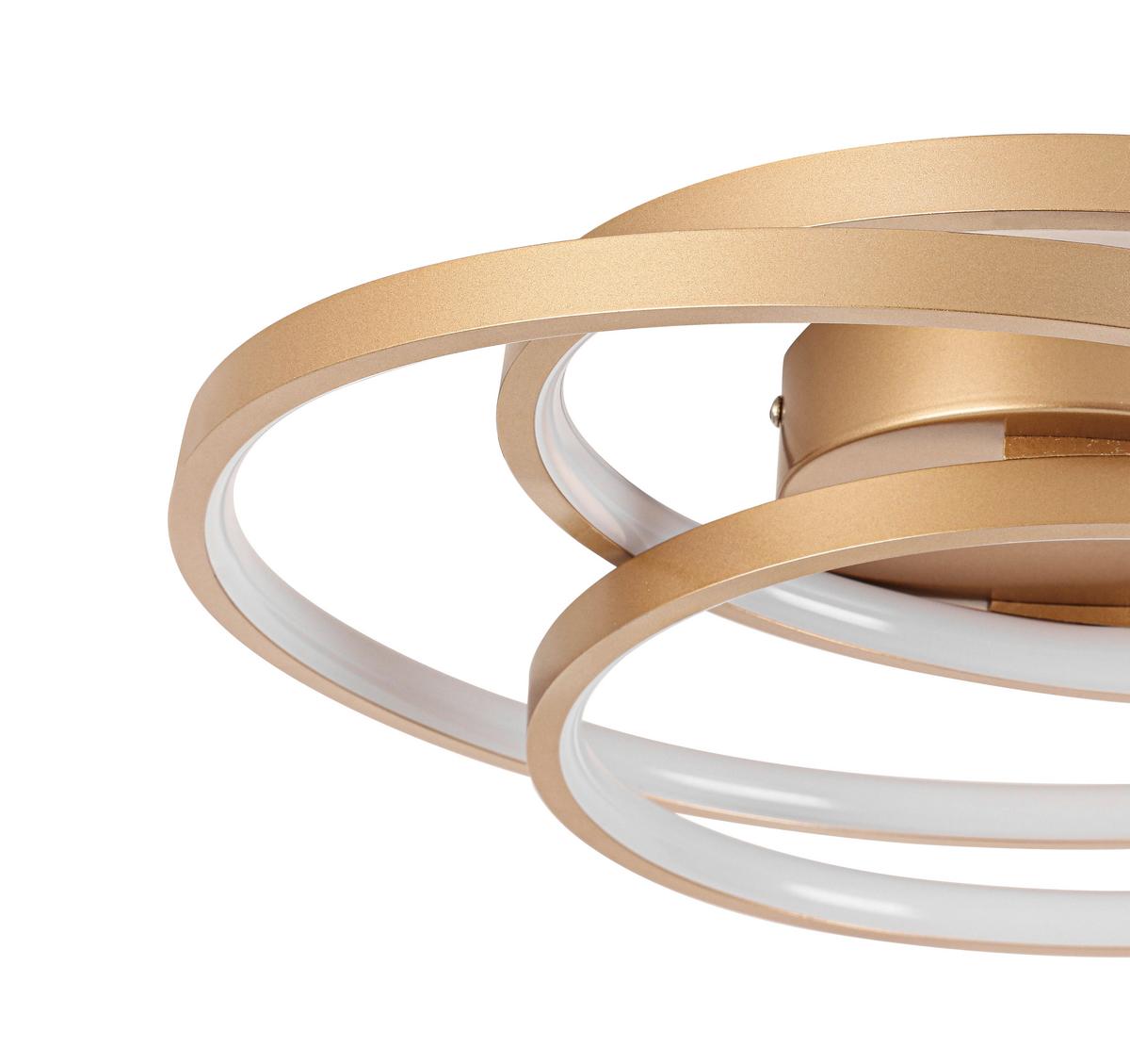 Led Mennyezeti Lámpa Carina - cappuccino, Modern, műanyag/fém (40/8cm) - Luca Bessoni