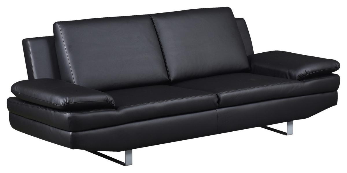 3-Sitzer-Sofa Jovanna, Schwarz B: 218 cm - Schwarz/Grau, Design, Textil (218/78/88cm) - MID.YOU