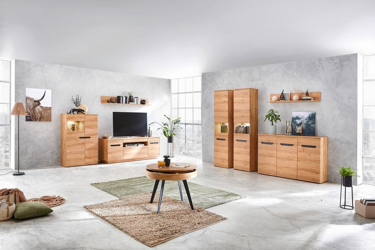 Kommode 139,6 cm Alana Crenata Dekor - MODERN, Holzwerkstoff (139,6cm)