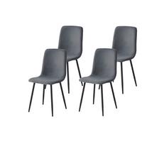 Stuhl-set Leipzig S 4er-Set - Anthrazit/Schwarz, MODERN, Textil/Metall (44/92/54cm) - MID.YOU