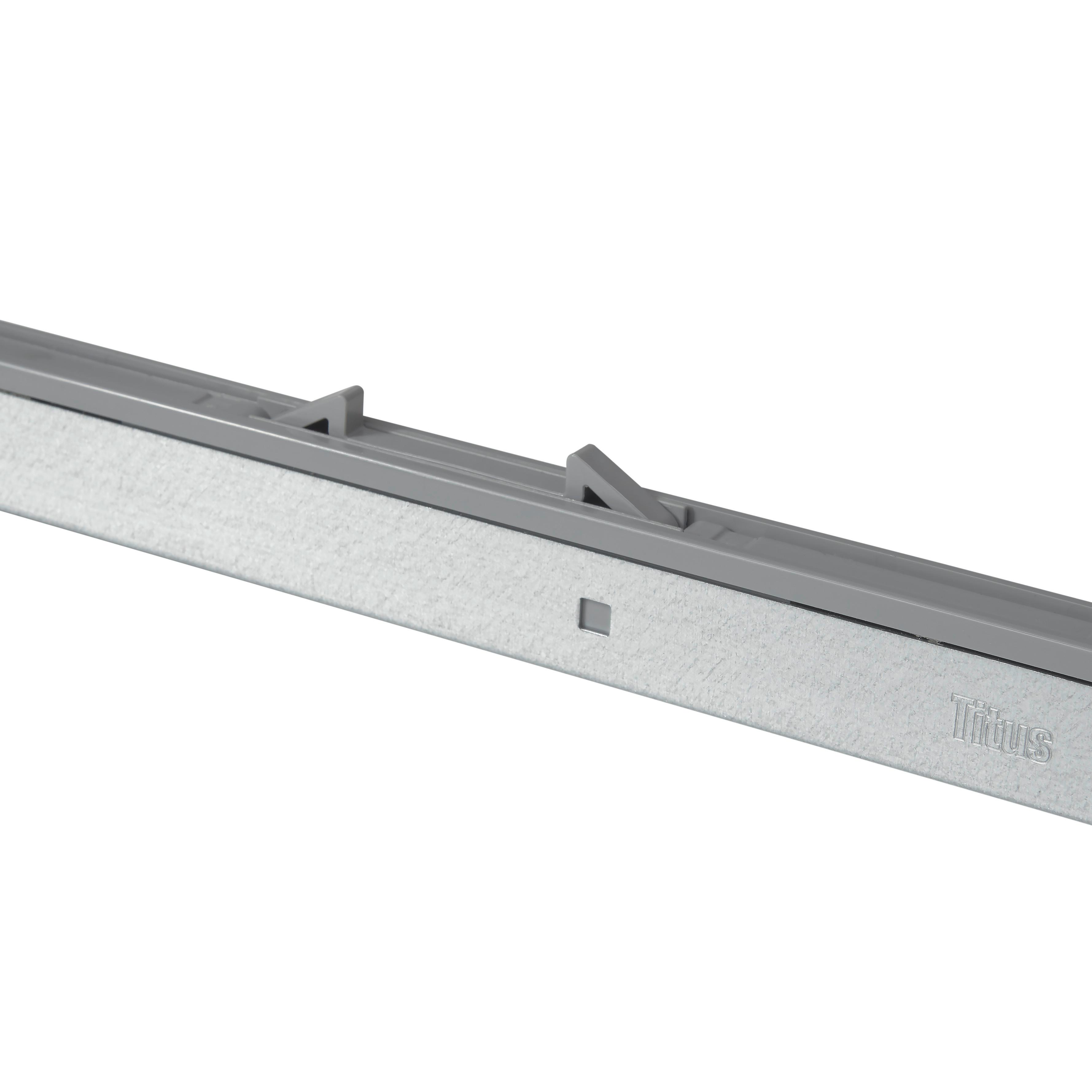 Mitteltürdämpfer Zubehör Grau B: 28 Cm - Grau, MODERN, Kunststoff (28/2/4cm) - Rauch Möbel