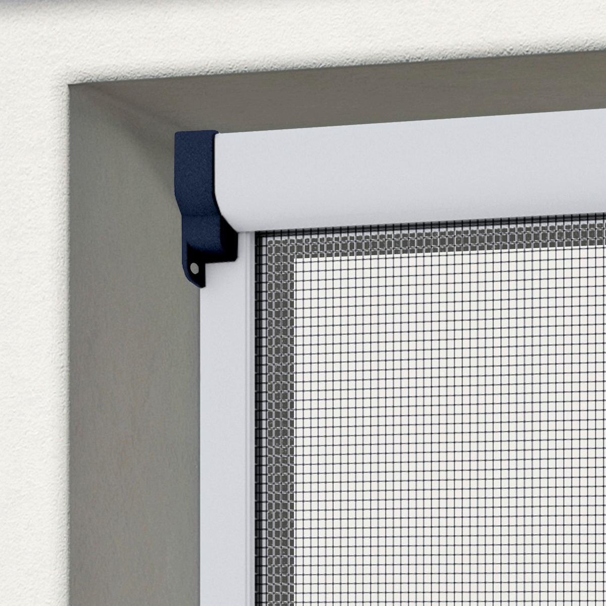 Fliegengitter Fenster 130x160cm Weiß - Weiß, Basics, Metall (130/160cm)
