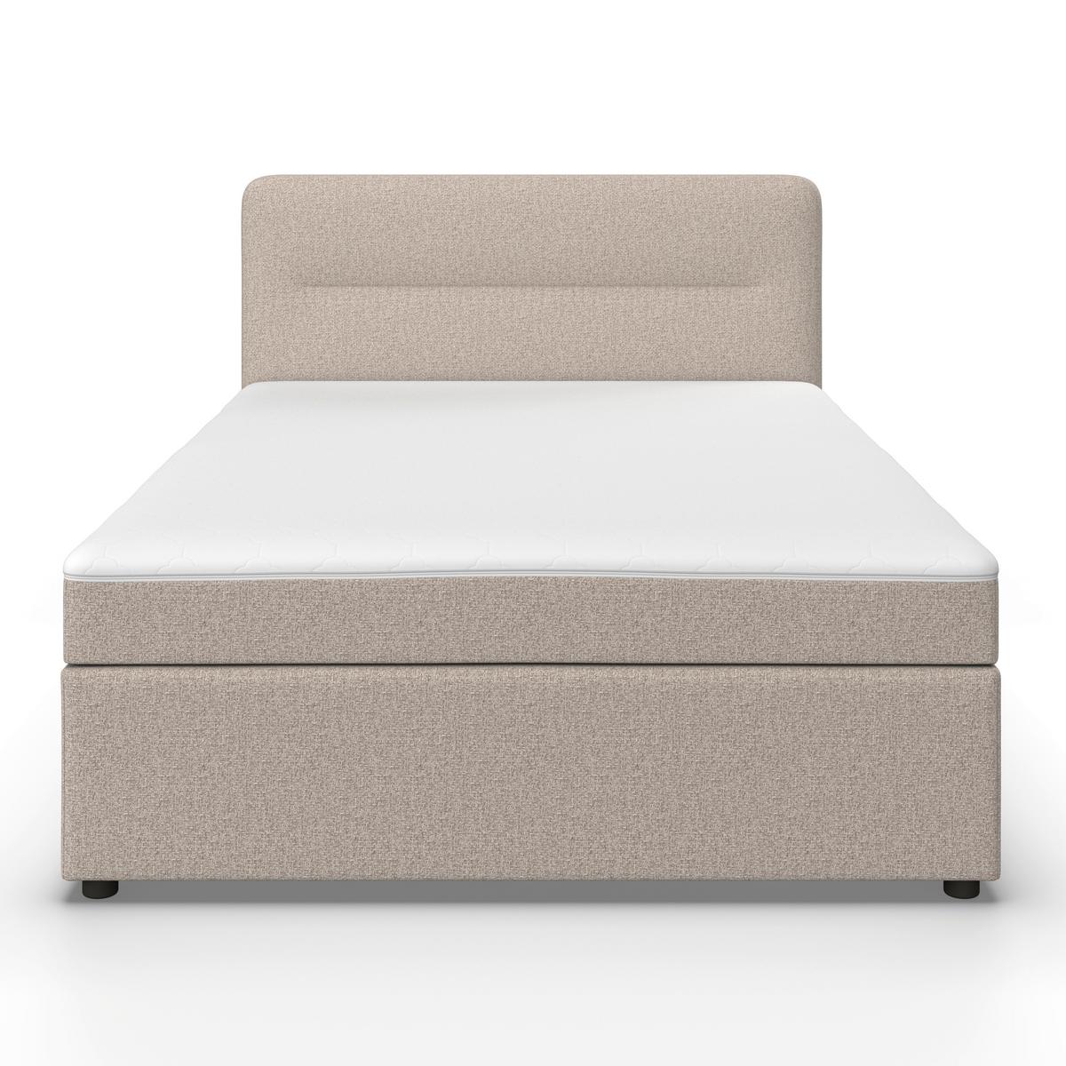 Boxspringová postel MARCO 160x200, šedohnědá - černá/šedohnědá, Moderní, dřevo/textil (160/200cm) - Bessagi Home