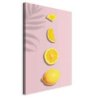 Leinwandbild Exotic Gelb Rosa B: 40 cm - Gelb/Rosa, Basics, Holzwerkstoff/Textil (40/60/1.2cm) - artgeist