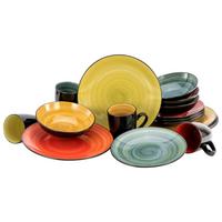 Kombiservice Samoa Keramik 4 Personen Handbemalt - Multicolor, MODERN, Keramik (32,5/31/31cm) - Creatable