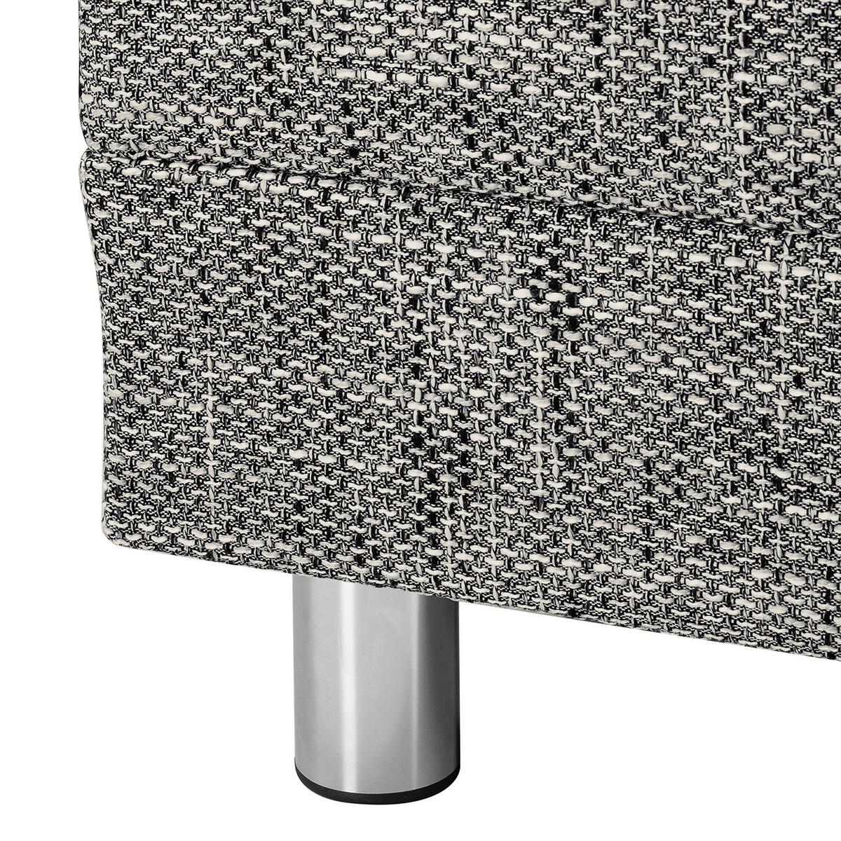 Ecksofa Grenwood Grau S: 200x144 cm - Chromfarben/Grau, Design, Textil (200/144cm) - MID.YOU