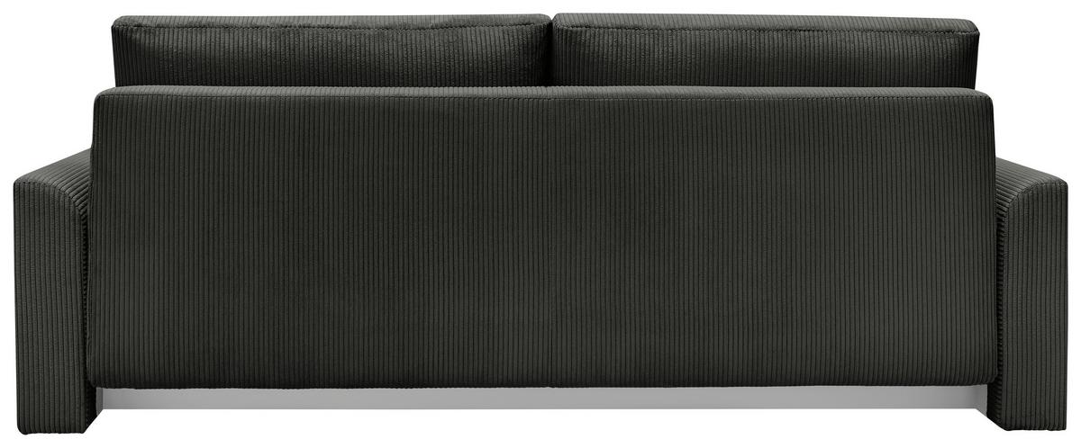 Rozkladacia pohovka KIM, čierny menčester - čierna, Modern, drevo (234/90/103cm)