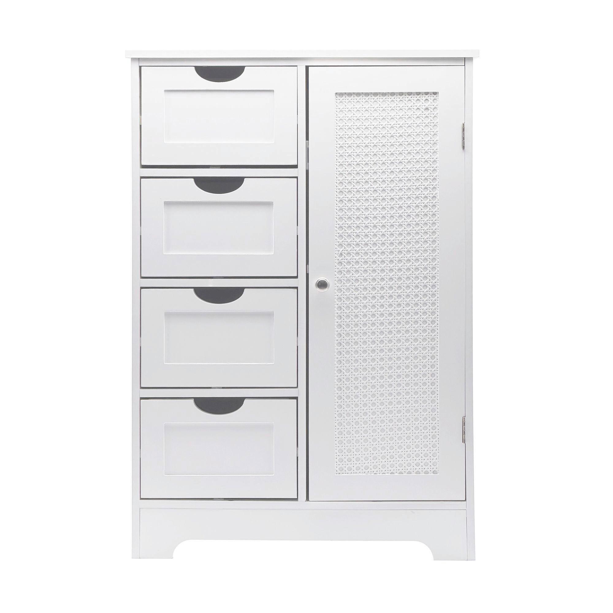 SIDEBOARD Weiß B: 55cm - Weiß, Design, Holzwerkstoff (55/80/30cm) - Livetastic
