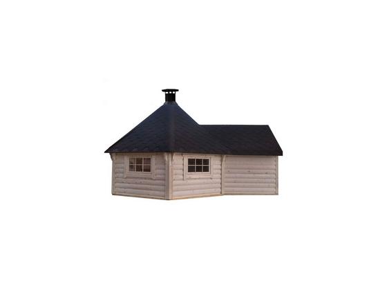 Grillkota mit Grill und Schornstein 377x499x306cm - Naturfarben, KONVENTIONELL, Holz (377/499,4/306,2cm) Grillkota mit Grill und Schornstein 377x499x306cm - Naturfarben, KONVENTIONELL, Holz (377/499,4/306,2cm)