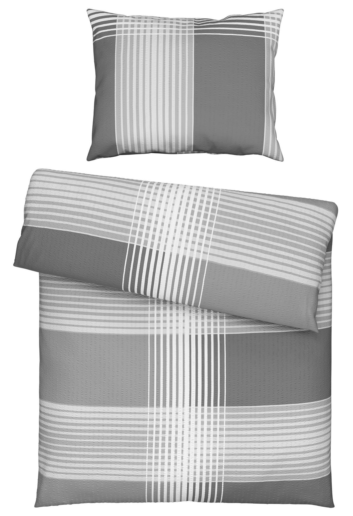 Ágyneműhuzat-garnitúra Enja - ezüst, Modern, textil (140/200cm) - Luca Bessoni