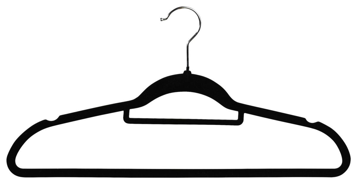Kleiderbügel Set Schwarz B: 46 cm - Schwarz, Basics, Kunststoff (45.5/3.6/23cm) - Kesper