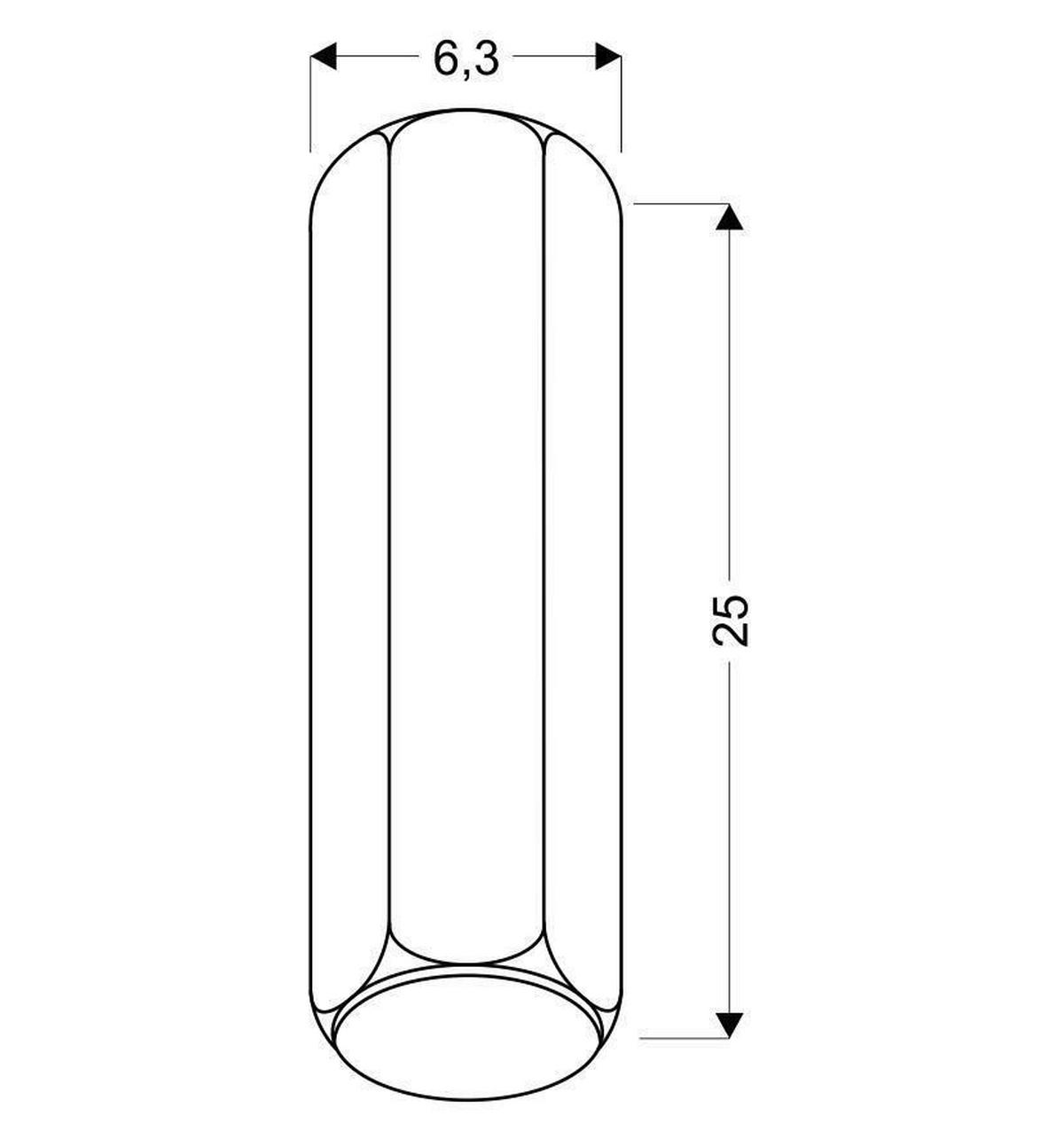 Deckenleuchte 2282800 Tube - Design (6,3/6,3/25cm)