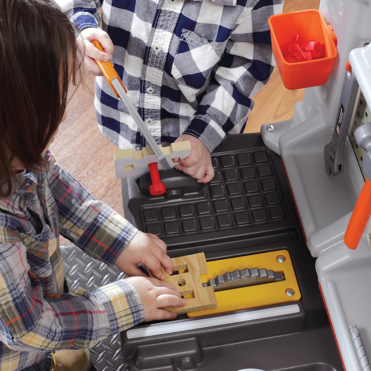 Kinderwerkbank Braun, B/H/T: 97,8x86,4x86,4cm - Braun/Grau, KONVENTIONELL, Kunststoff (97,8/86,4/86,4cm) - Ambia Garden