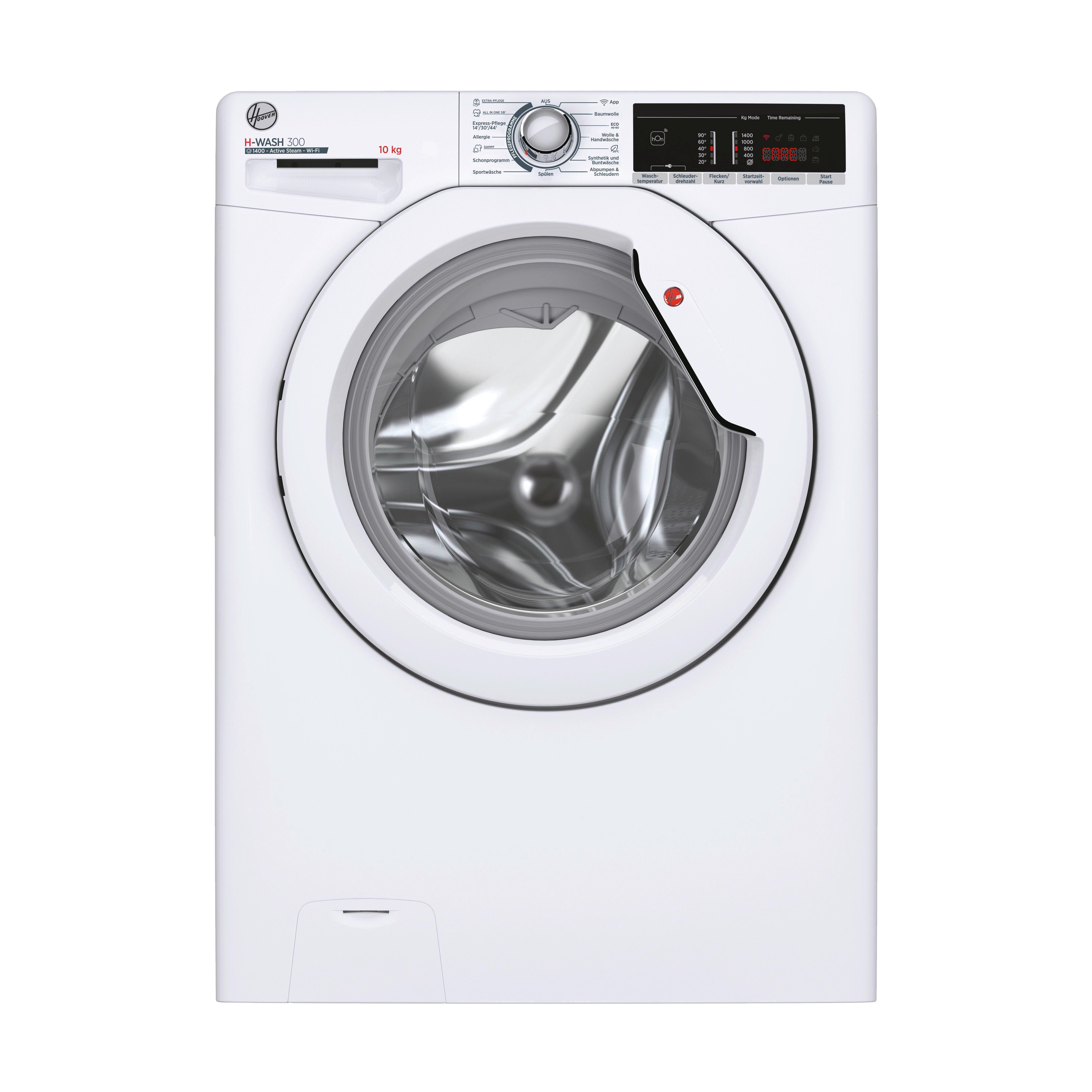 Waschmaschine Hoover H3wosq 4105ta4-84 10 Kg 1400 U/min - Weiß, Basics, Glas/Kunststoff (60/85/58cm) - Hoover