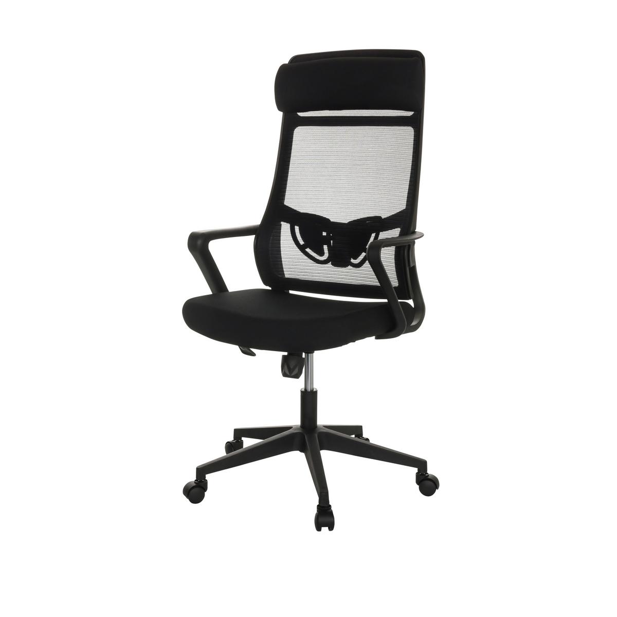 Drehstuhl Nekeo - Schwarz, Basics, Kunststoff/Textil (69/122-132/69cm) - MID.YOU