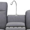 Heimkino-Sofa Nightline - Chromfarben/Grau, MODERN, Textil/Metall (214/80/104cm) - MID.YOU