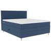 Boxspringbett mit Topper und Bettkasten 140x200 cm Messina - Chromfarben/Blau, KONVENTIONELL, Textil (140/200cm)
