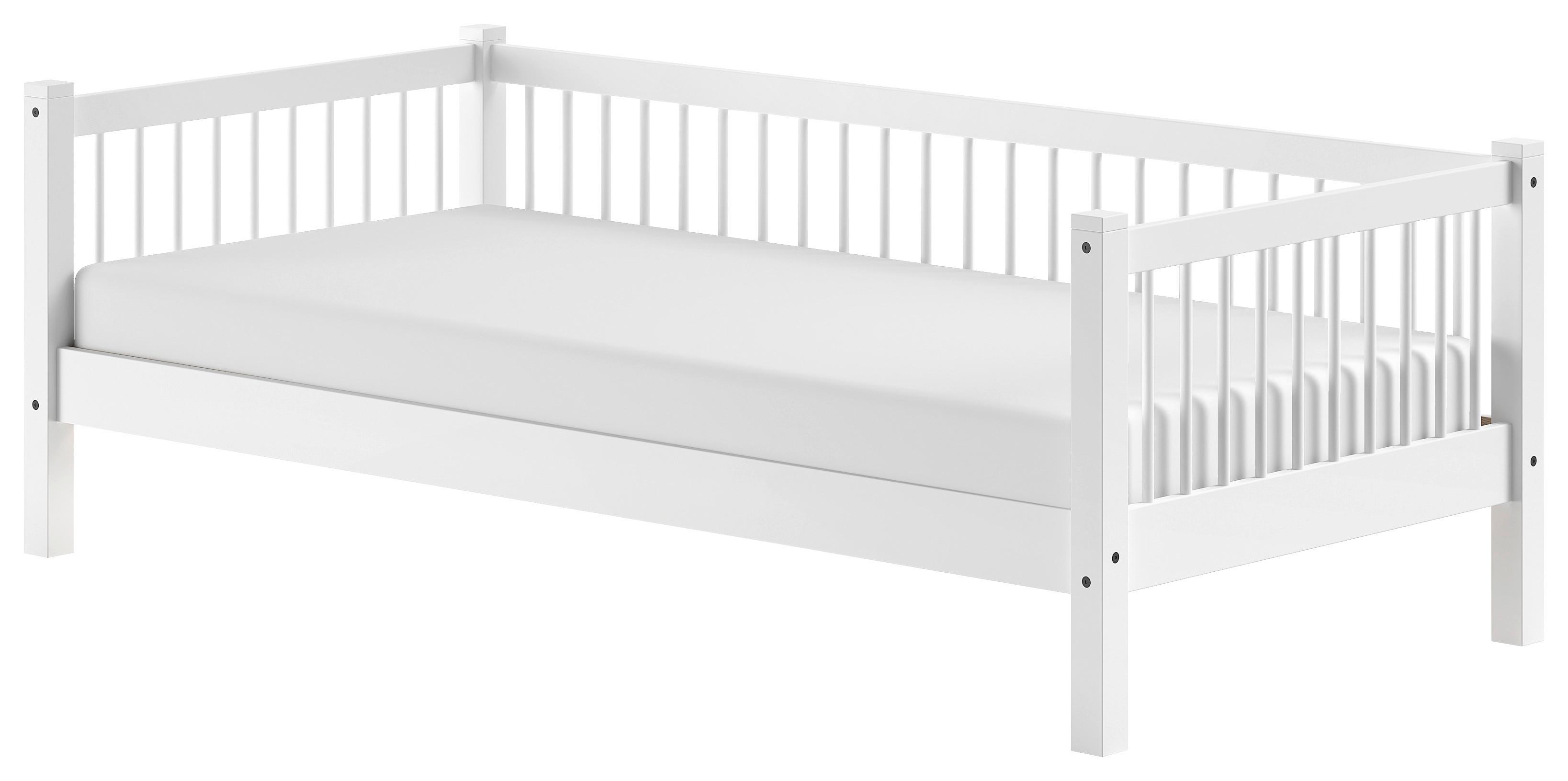 Bett Forrest - Weiß/Naturfarben, MODERN, Holz (90/200cm) - MID.YOU